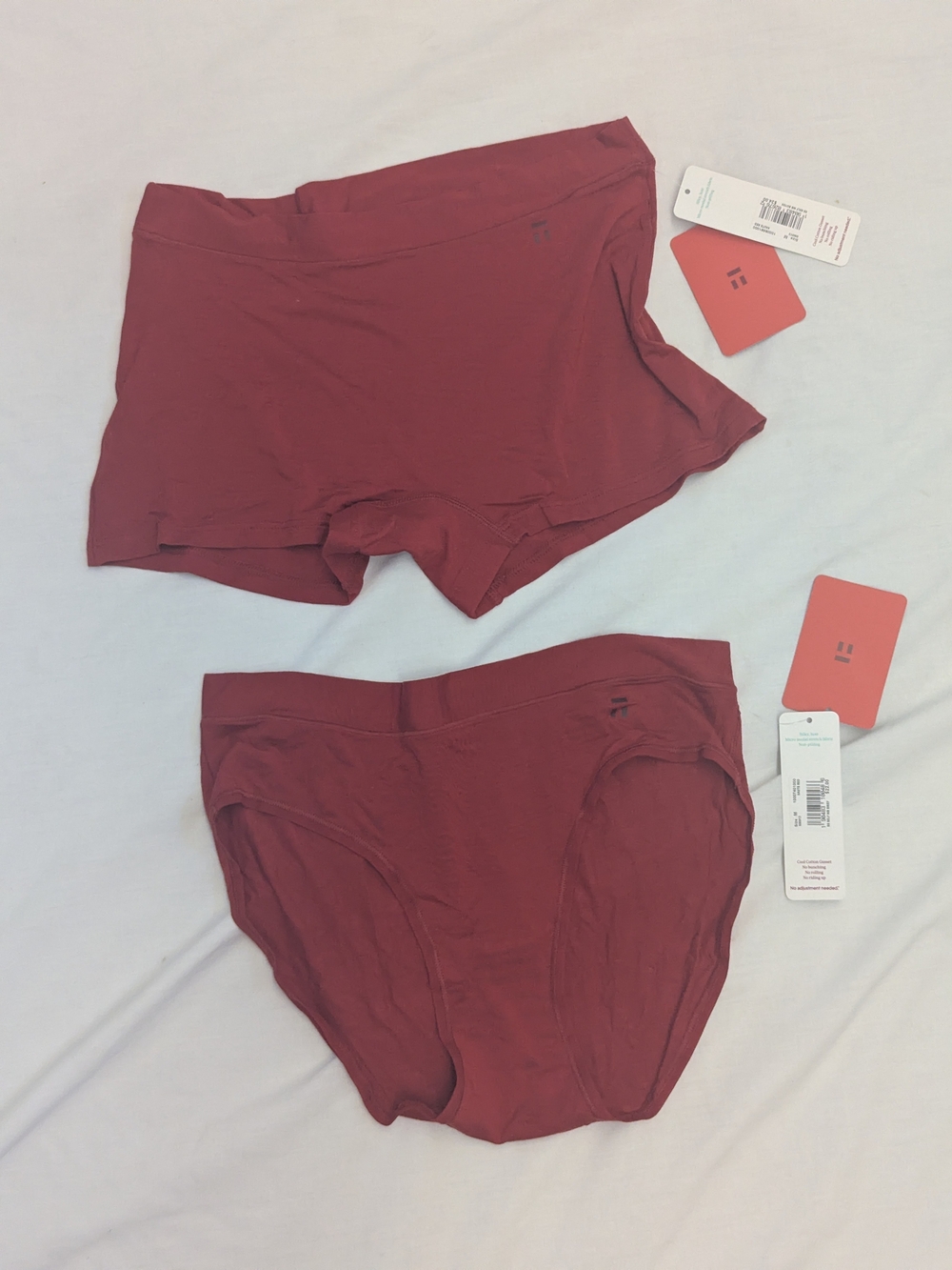 NWT 2 Pair Tommy John Panties Red Medium Boy Short And Brief